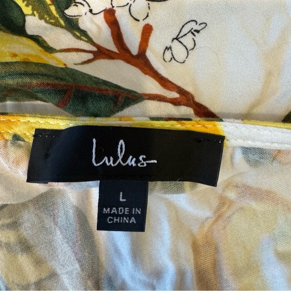 🌈 6/$60 Lulu Dress Wraparound Lemons Fits Like A Small/Medium Rayon Large - Picture 3 of 5